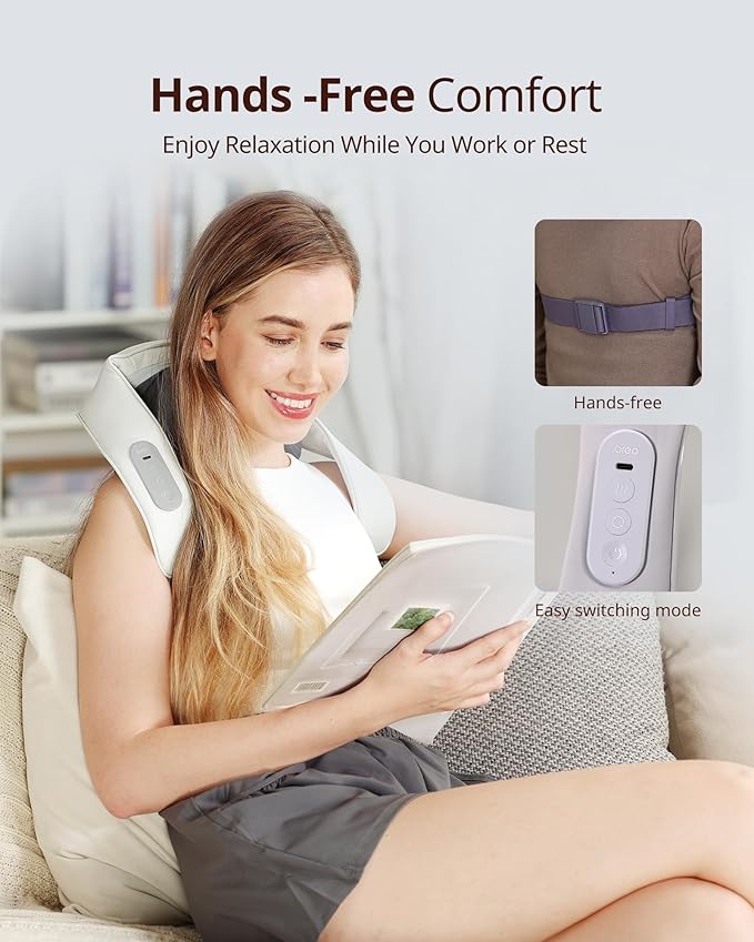 Shiatsu Neck and Back Massagers with Heat, 150 Mins Use, 4 Modes & Adjustable Massage Head, Mother’s Day Gift for Mom, Electric 3D Deep Tissue Kneading for Shoulder, Leg, Muscle Soreness, Pain Relief