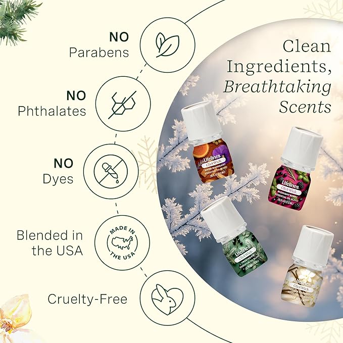 Lifelines ClickWick Essential Oil Blends for Lifelines Diffusers, 3-Pack Frosted Fir Set – Essential Oil Blend Refill for Candle, Plant & Shower Aromatherapy Diffuser – Fragrance for Diffusers