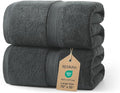 REDKISS 2 Pack 70"x35" Extra Large Bath Sheets for Bathroom - 100% Cotton Soft Fluffy Quick Dry Lightweight Towels for Tall or Curvy Adults, Full Body Coverage Shower, Pool, Yoga Travel, Grey