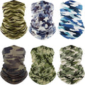 Fuinloth Neck Gaiter, 6 Pack Cooling UV Protection Bandana Face Mask Gator Scarf for Men Women