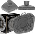 RamPula Face Scrubber, Silicone Exfoliating Brush for Men Women, Facial Cleansing Brush, Manual Waterproof Cleansing Skin Care, Blackhead Removing Pore Cleansing Massaging Face Brushes - Grey