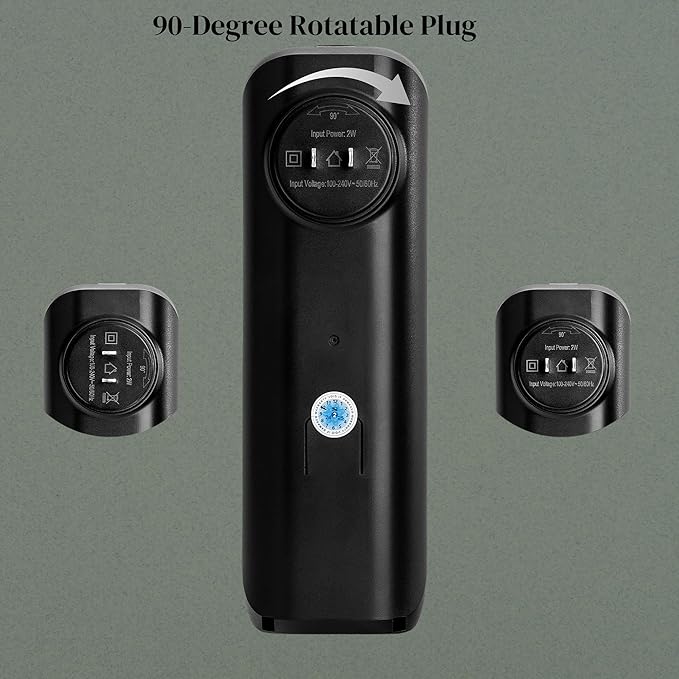 Plug in Diffuser for Essential Oils, App Controlled Electric Air Freshener Spray Dispenser, Mini Wall plugin Scent Diffuser for Home, Bathroom, Office, Spa - Aroma Oil NOT Included (Black)