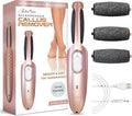 Powerful Electric Callus Remover Wand – Rechargeable Foot File, Grinder & Scrubber - Removes Dead, Hard Skin & Calluses – Best Pedicure Tool for Soft, Smooth Feet for Men & Women (Rose Gold)