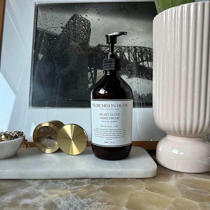 Murchison-Hume Velvet Glove Hand Cream with nourishing Fruit Extracts and Plant Seed Oils for lasting, 24-hour protection against dryness, non-greasy, Original Fig