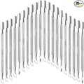 20 Pcs Cuticle Pusher Tools, Professional Dual Sided Stainless Steel Cuticle Trimmer & Remover for Toenails and Fingernails, Manicure Pedicure Tool for Gel Polish Removal