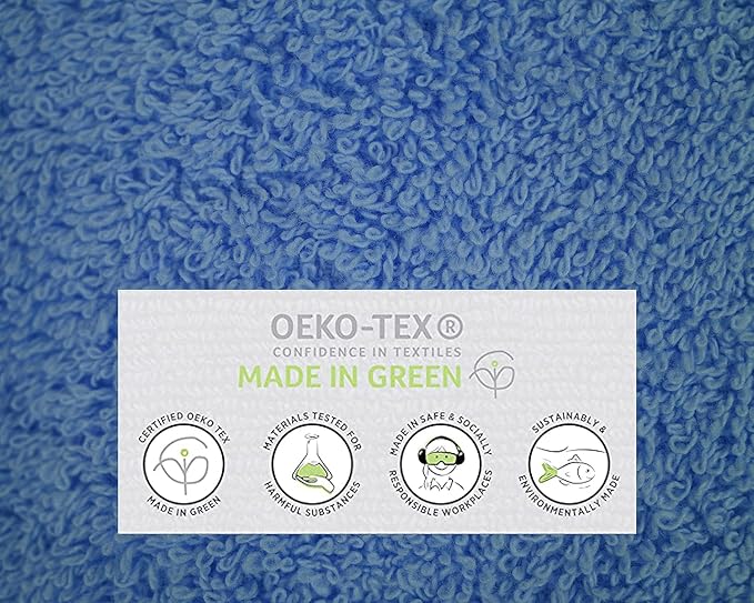 Softolle 100% Cotton Luxury Bath Sheets - Pack of 2 (35" x 70") | Super Soft, Quick-Dry & Highly Absorbent Towels for Bathroom, Home, Spa & Gym (Sky Blue)