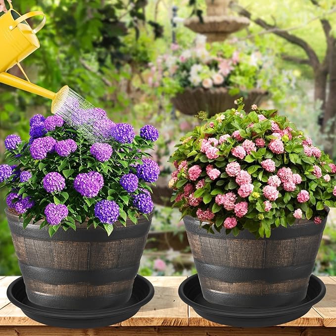 3 Pack of 18 19 inch Plant Saucer, 2.4" Depth Large Plant Tray, Heavy Sturdy Plant Drainage Tray for Indoors, Sturdy Plastic Plant Plate Water Catcher for Planter 15-19"(19", Black)