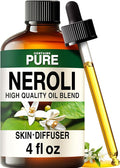100% Pure Neroli Oil - 4 Fl Oz Neroli Essential Oil for Hair, Skin, Diffuser, Aromatherapy & DIY Soap Making Scent