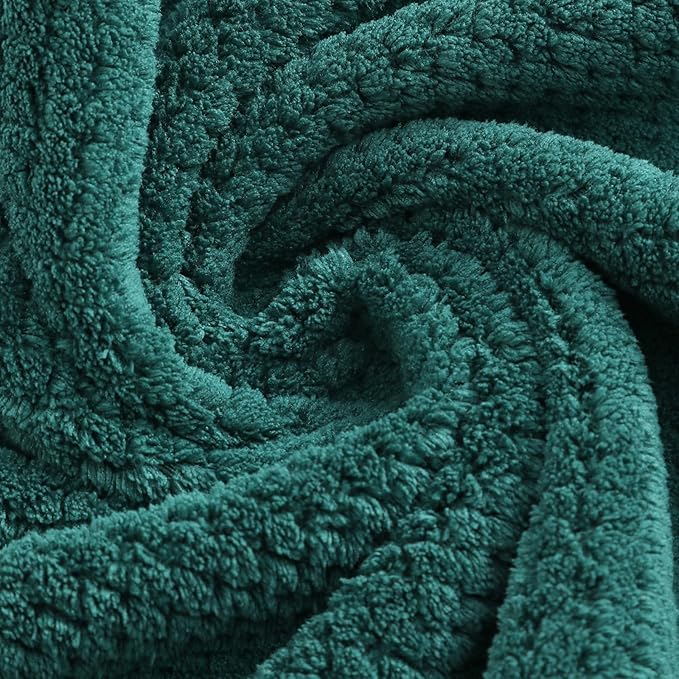 YTYC 29x59 Inch Bath Towels Set of 6 Large, Super Soft Lint Free Lightweight Microfiber Shower Towels for Bathroom 80% Polyester (Teal, 6 Piece)
