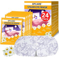 XPCARE 24 Pack Steam Eye Masks for Dry Eyes, Self Heated Steam Warm Eye Mask, Disposable Heated Eye Mask for Dark Circles, Puffy Eyes, Relief Stress Eye Fatigue（Chamomile）