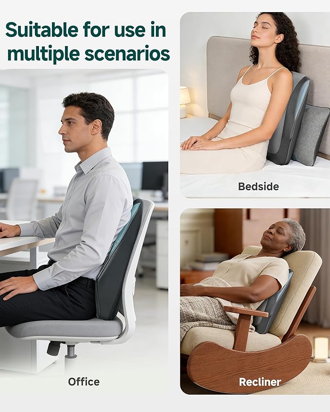 Snailax Back Massager for Back Pain Deep Tissue, Shiatsu Neck Back Massager with Heat, 3D Kneading Chair Massage Pillow, Neck Shoulder Massage, Gifts for Mom, Dad, Women