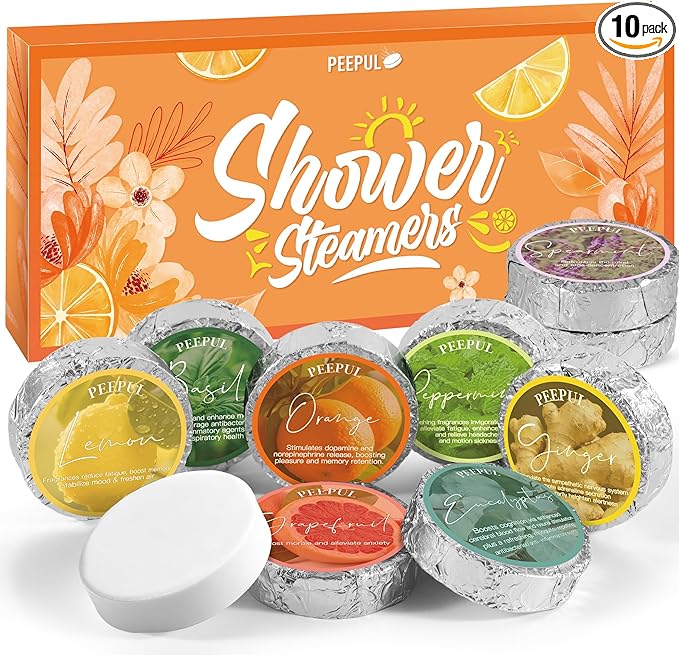 Shower Steamers Aromatherapy Mothers Day Gifts for Women - 10 Pack, Gifts for Wife Mothers Daughter Sister Morning Wake-Up Rejuvenate Home Spa Essential