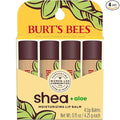 Burt's Bees Shea and Aloe Moisturizing Lip Balm, Lip Moisturizer With Responsibly Sourced Beeswax, Tint-Free, Natural Origin Conditioning Treatment, 4 Tubes, 0.15 oz.