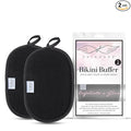 Seraphic Skincare Bikini Buffer – 100% Vegan Viscose Scrub Mitt For Women (2pc) – Gently Exfoliates Dead Skin – Ingrown Hair & Razor Bumps Treatment on Bikini Area – Natural & Effective Exfoliation