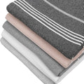 HAVLULAND Set of 5 Turkish Beach Towel Oversized 39x71 Turkish Bath Towels Highly Absorbent Quick Dry Extra Large Sand Free Beach Towels for Beach Pool Spa Gym Yoga Travel Camping Blanket
