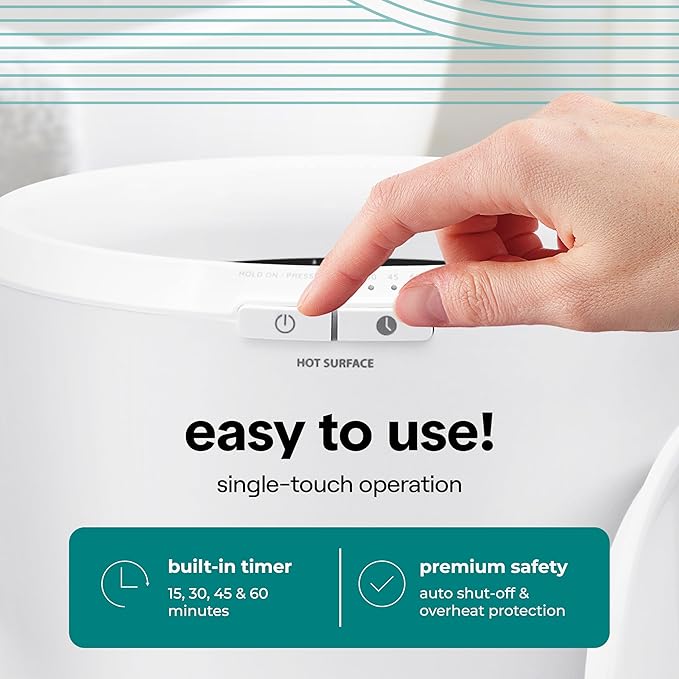 SereneLife Counter Towel Warmer Bucket - with Customized Fragrance for Spa and Bathroom, Luxury Towel Heater, Auto Shut Off, Fits 1 Large Towel, Blanket, Bathrobe, PJs (Natural)