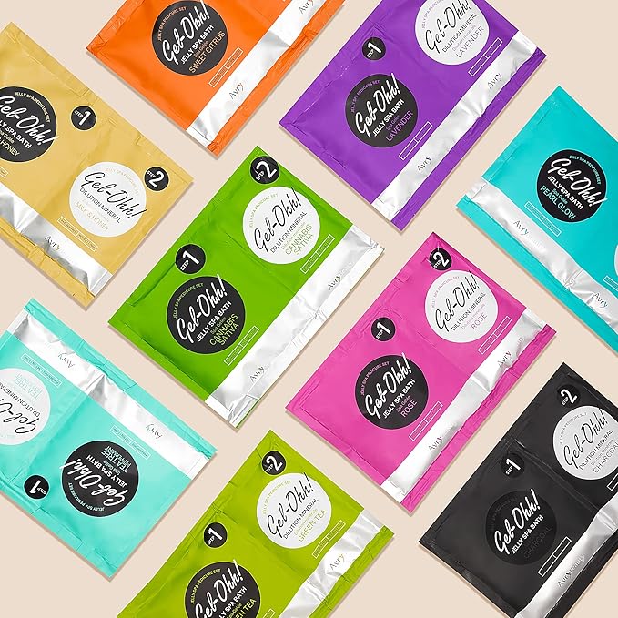 AVRYBEAUTY Gel-Ohh Jelly Spa Bath 3 Pack, Lavender Infused, Lavender Scented, Pedicure, Salon Services, Jelly Pedicure, Pedicure at Home, DIY Pedi