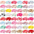 Tigeen 48 Pieces Spa Headband Bulk, Headband for Washing Face, Coral Fleece Bow Skincare Hair Band, Valentines gift for Women Shower Cosmetic Facial Makeup Mask(Multicolor,24 Styles)