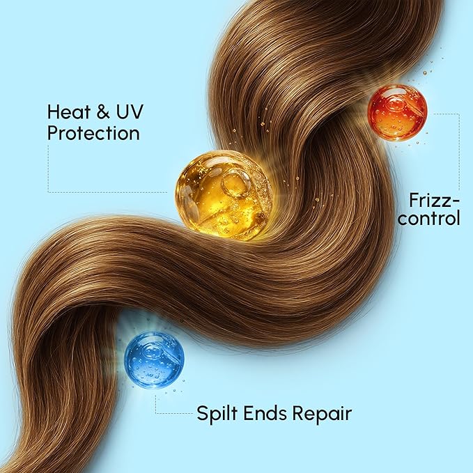 MAREE Hair Serum for Frizzy Dry Hair – Styling Capsules with Keratin, Argan Oil, Vitamins A E B5 – UV & Heat Protectant Frizz Control Serum for Women – Aceite Para el Cabello Treatment | for Frizzy, Styling Capsules, with Jojoba, for Women, Frizzy, Dam...
