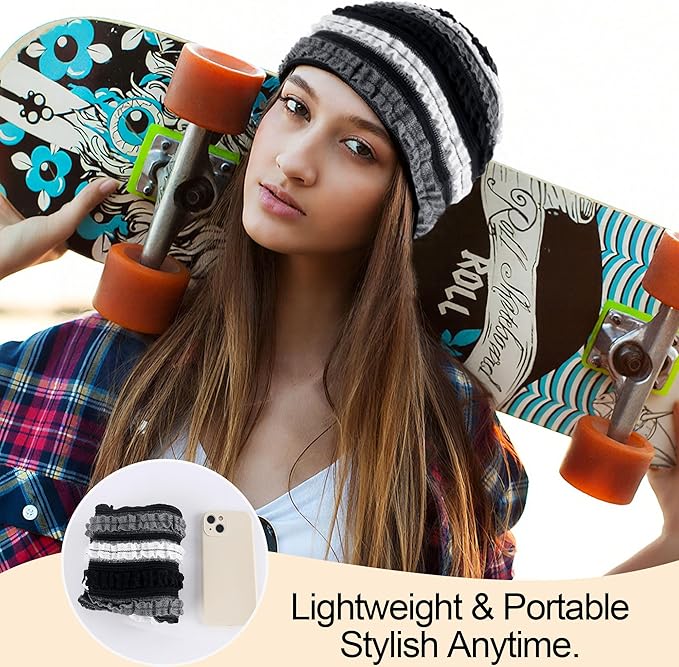 Women's Summer Beanie for Men Hat Boho Hats Adult Dwarf Hats Chemo Cap Cancer Headwear Caps Baggy Skull Sleep Cap Nightcap
