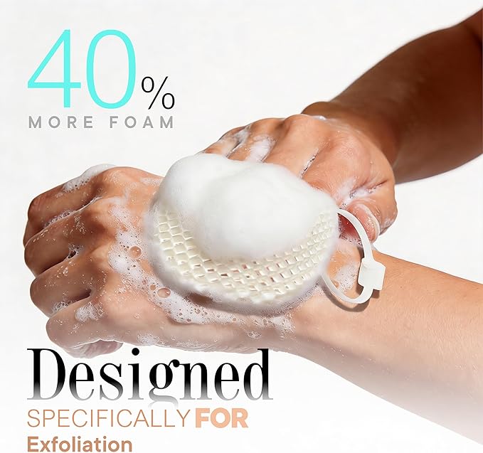 Bath Mitt - Exfoliating Glove, Honeycomb Body Scrubber,Massage Body Scrub Gloves for Home Spa,Mitt Sponges for Cleaning Body,Deep and Gentle,Fast foaming (Blue(Softer,Small Size))