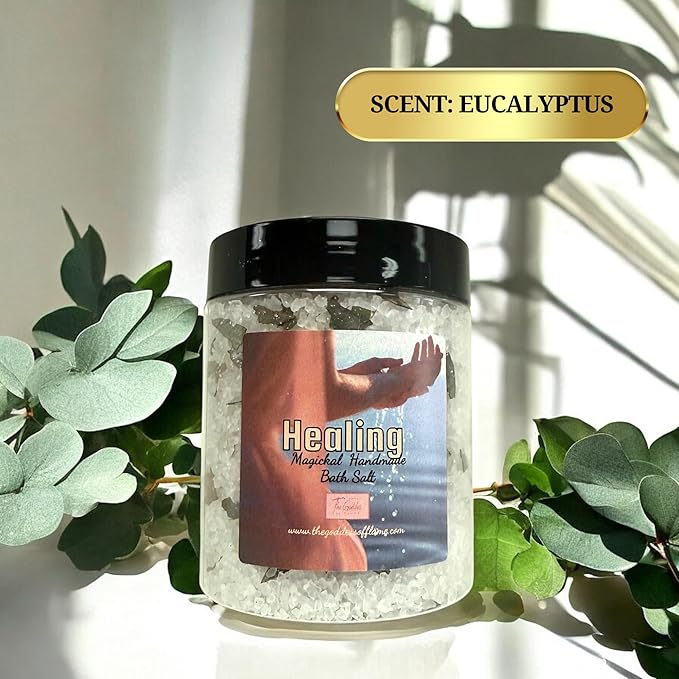 Healing Bath Salts – Dead Sea Salt Bath Soak for Relaxation, Spiritual Cleansing & Ritual Use 12oz