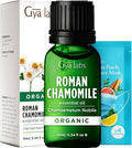 Gya Labs Organic Roman Chamomile Essential Oil - 0.34 Fl Oz - for Skin, Hair, Diffuser, Aromatherapy, DIY Candle Making Scents