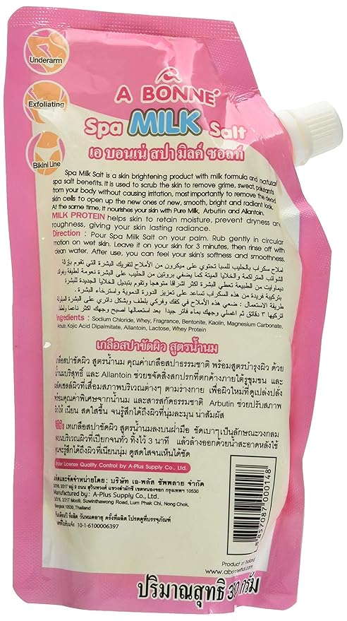 A Bonne Spa Milk Salt Moisturizes Whitens and Softens Skin 350g