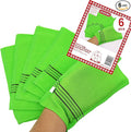 etreetowel Extra Large Size 9.9" x 5.5" (6 PCs) Korean Asian Exfoliating Bath Washcloths Mitt Scrub for Body washcloth Glove Viscose Rayon Towel for Soft Skin Korea Made