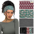 Huachi Wide Headbands for Women Non Slip, Thick Womens Bandana Headbands Boho Elastic Hair Bands for Women's Hair Stretchy Sweat Headband