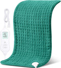 NOWWISH Heating Pad for Back Pain Relief & Period Cramps, 33x17 Inches Large Electric Heating Pad with 10 Heat Settings, Timer & Auto Shut-Off, Machine Washable, Mothers Day Gifts for Mom Women, Green