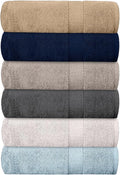 QUBA LINEN Hotel & Spa 100% Cotton Bath Towels Pack of 6, Ultra Soft, Quick Dry, Lightweight, Highly Absorbent, Perfect for Shower, Spa, Gym, Pool, Hotel, Resort & Daily Use (Multi-Color - 24" x 48")