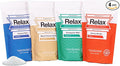 Relax Spa & Bath Aromatherapy Bath Salts Variety Pack for Hot Tub, Bath, or Spa, Infused with Magnesium, Bath Salt for Soaking, Four 2LB Bags