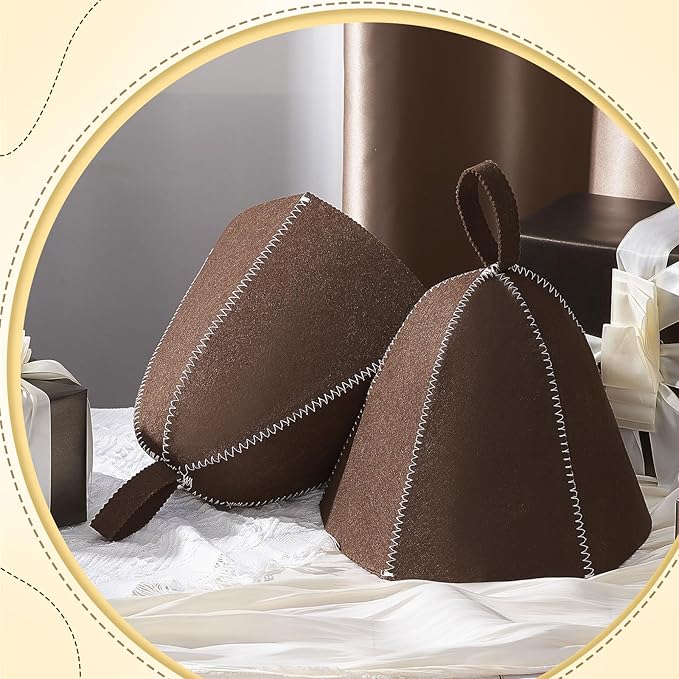 JaGely Sauna Hat for Men Women Sauna Hat Vaporarium Cap Russian Banya Cap for Bath House Accessories