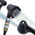 Ryamen 2026 Magnetic Filtered Shower Head with Handheld– High Pressure Showerhead with Power Wash Mode, Chlorine Removal, Massage Brush, Pressure Adjustable, One-Touch Pause (Matte Black)