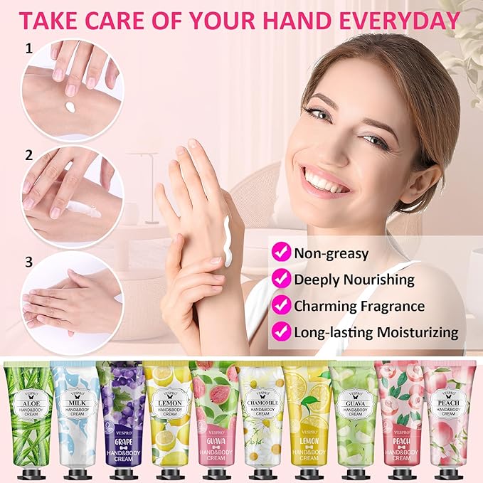 182 Pack Hand Cream Set, Mothers Day Gifts, Hand Lotion for Teacher Appreciation Gifts, Thank You Gifts, Bridesmaid Gifts, Birthday Gifts and Small Gifts, Hand Lotion Travel Size for Dry Cracked Hands