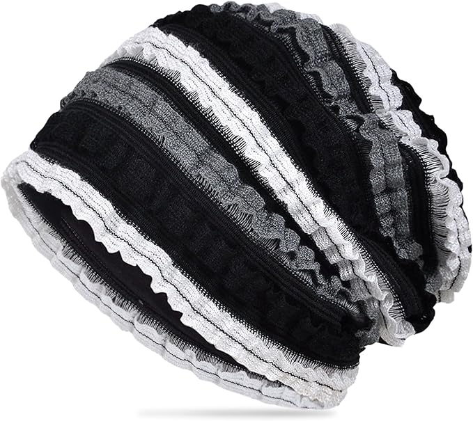 Women's Summer Beanie for Men Hat Boho Hats Adult Dwarf Hats Chemo Cap Cancer Headwear Caps Baggy Skull Sleep Cap Nightcap