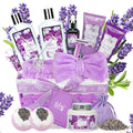 Mothers Day Gifts for Mom, Gifts for Women, Spa Gift Basket for Women, 17-Piece Lavender Lilac Bath and Body Gift Set, Pampering Bath Set | Spa Kit, Gift for Valentines Day, Birthday, Christmas