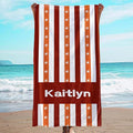 JML Custom Beach Towel with Name, Personalized Microfiber Beach Towel with Name, Large, Soft, Quick Dry & Absorbent for Swim, Pool,Adult,Summer Holiday,Vacation,Travel,Gift for Anniversary, Birthday