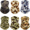 Fuinloth Neck Gaiter, 6 Pack Cooling UV Protection Bandana Face Mask Gator Scarf for Men Women