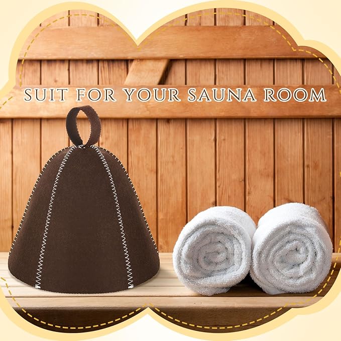JaGely Sauna Hat for Men Women Sauna Hat Vaporarium Cap Russian Banya Cap for Bath House Accessories