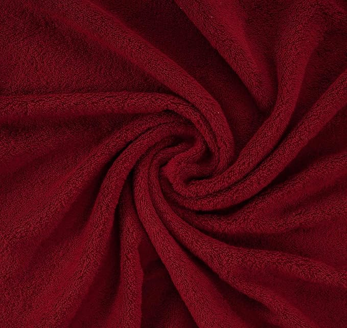 Personalize Your Towels with Custom Embroidery: Names, Monograms, and Initials. Perfect for Bathroom, Spa, Gym, Shower, Kids, Adults, Pool, Travel, Gifts, 2-Piece Bath Towels Set - Burgundy
