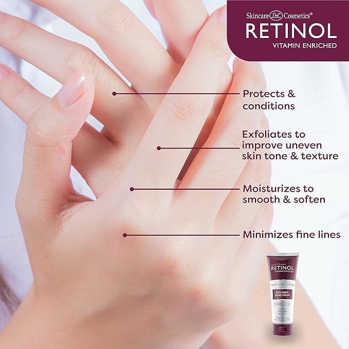 LIVAURA Retinol Anti-Aging Hand Cream–The Original Retinol For Younger Looking Hands –Rich Hand Cream Conditions, Nails & Cuticles – Vitamin A Minimizes Age’s Effect on Skin (cucumber scent)