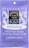 Relaxing, 100% Pure Active Dead Sea Mineral Salts, Lavender, For Eczema, Psoriasis and All Skin Types, Natural, Therapeutic, 2.5 Oz (Pack of 6)