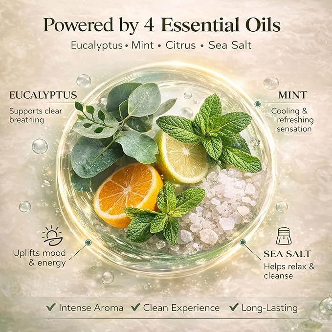 Shower Steamers Aromatherapy 10 Pack – Sinus Relief & Congestion Vapor Tablets with Menthol, Eucalyptus & Mint – Strong Scent Shower Bombs, Cold & Flu Support, Stress Relief, Gift Set for Women & Men