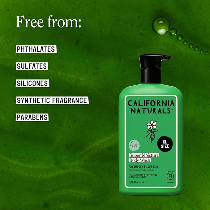 California Naturals Super Moisture Eucalyptus Breeze Body Wash 20oz (Duo)