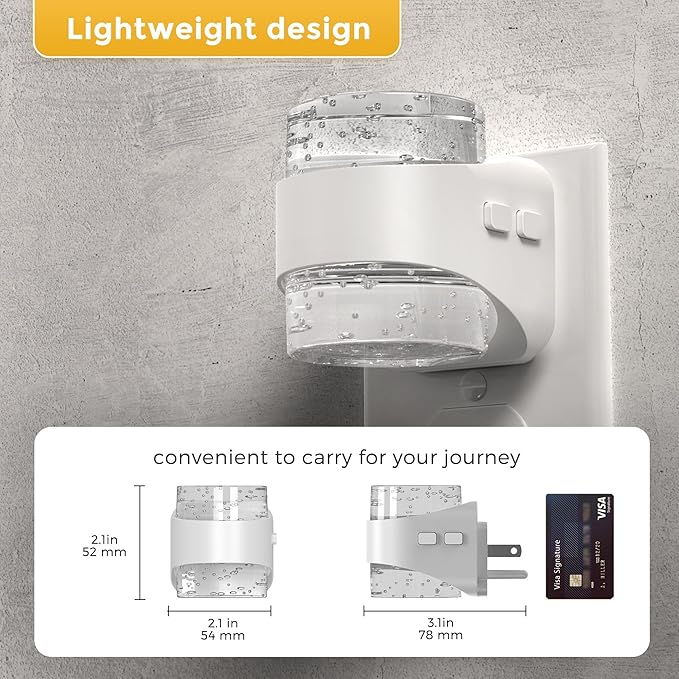 L LOHAS LED Night Light, 3CCT Bubble Night Lights Plug into Wall,2 Pack 3000K/4000k/5000K Adjustable Night Light,Dimmable Nightlights with Dusk to Dawn Sensor for Rooms Bathroom Hallway