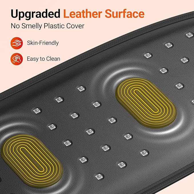 Comfytemp Cordless Red Light Therapy Massage Belt with Vibration for Back, Wearable FSA Eligible HSA Near Infrared Lower Back Massager, Portable Birthday Mothers Day Gifts for Women Mom, 660nm & 850nm