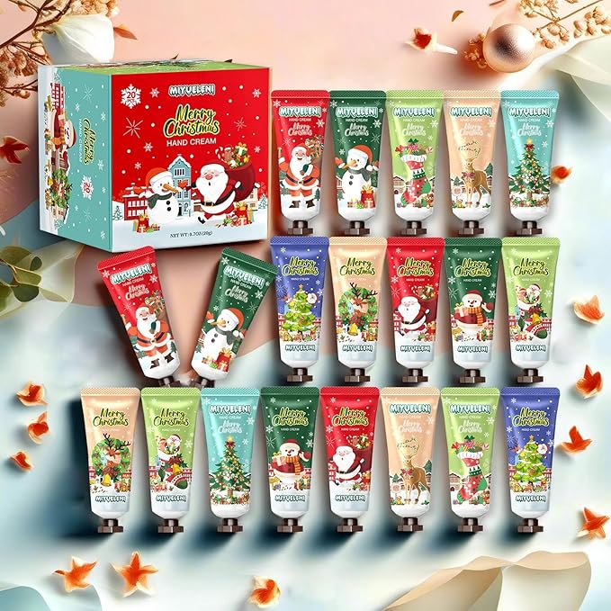 20 Pack Christmas Hand Lotion Gift Set，Mothers Day Gifts,Teacher Appreciation Gifts,Nurses Week Gifts, Moisturizing Hand Cream, Travel Size Gifts Bulk