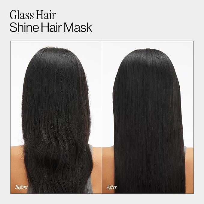 Eva NYC Anti-Frizz Hair Mask for Instant Shine - Argan Oil + Neem Oil - For High Gloss + Glassy Mirror-Like Shine - Nourishing Anti-Frizz Hair Product - Warm Vanilla Scent - 8.4 fl oz